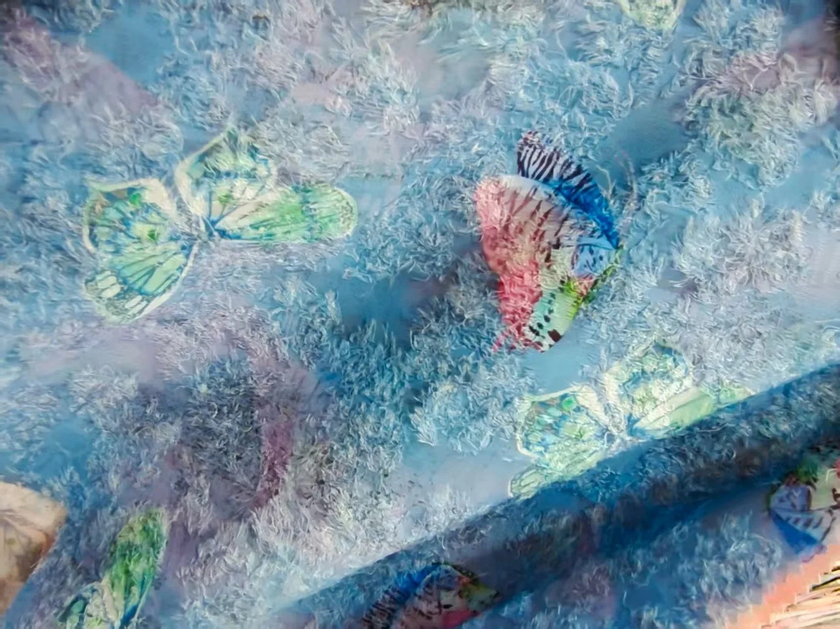 Butterfly Tassel Jacquard High-end Fabric Sewn Camisole Dress Stage Costume Evening Gown DIY Curtain Decoration Fabric