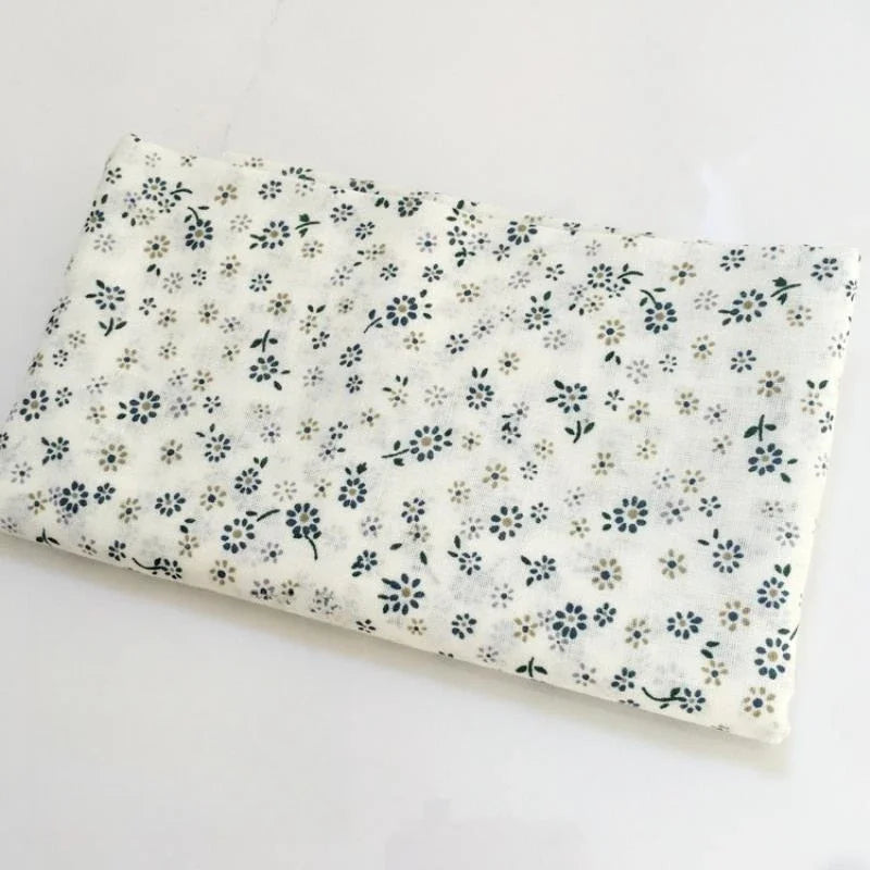 Tela de algodón puro con estampado floral campestre para ropa de bebé, vestidos, costura hecha a mano, acolchado DIY y manualidades de algodón suave.