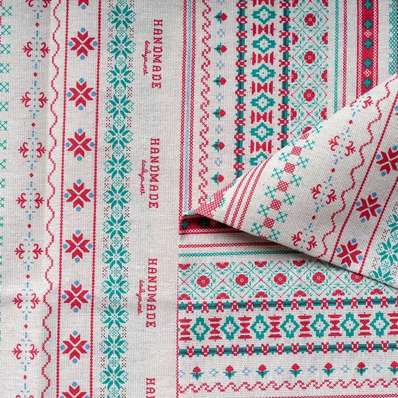 Cotton Linen Ethnic Style Fabric Decorative Material For DIY Tablecloth Curtain Sofa Pillowcase Home Textile Fabric