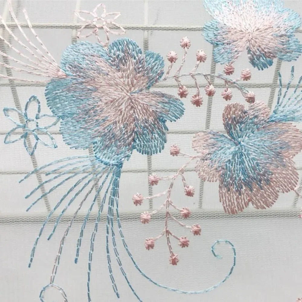 قماش تطريز زهور ثلاثي الأبعاد من الدانتيل الشبكي، فستان زفاف، هانفو، شيونغسام، حقيبة، قماش ملابس