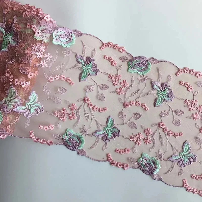 Double-sided embroidered lace DIYclothing skirt decoration home textiles curtains underwear lace accessories decorative  fabrics