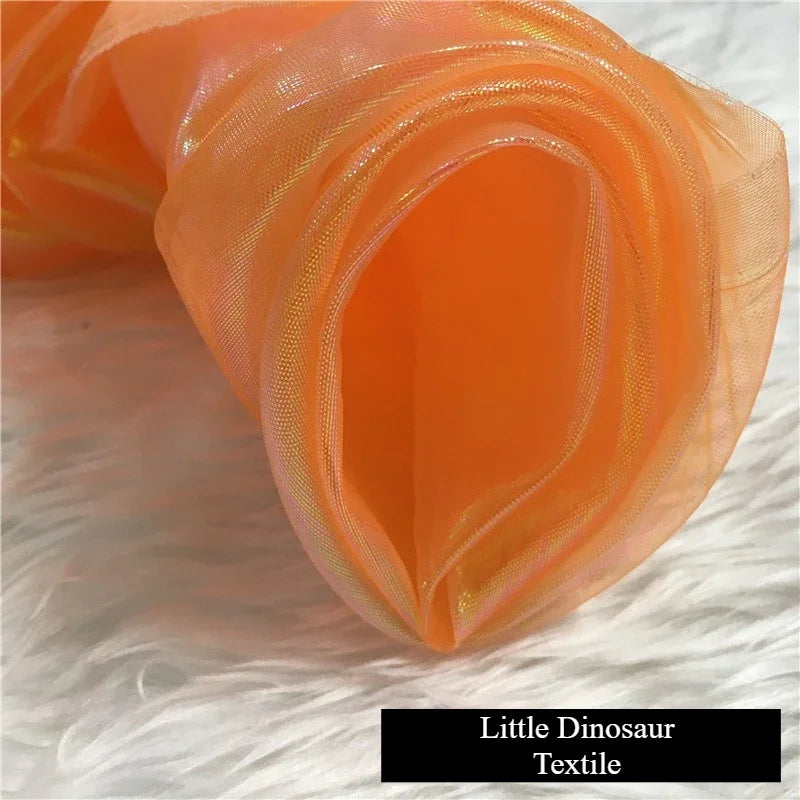 شبكة سيمفونية مشفرة، خيوط زجاجية، نسيج مسطح ملون، خيوط حرير لامعة، ملابس، ديكورات زفاف، ملابس أطفال، قماش زفاف