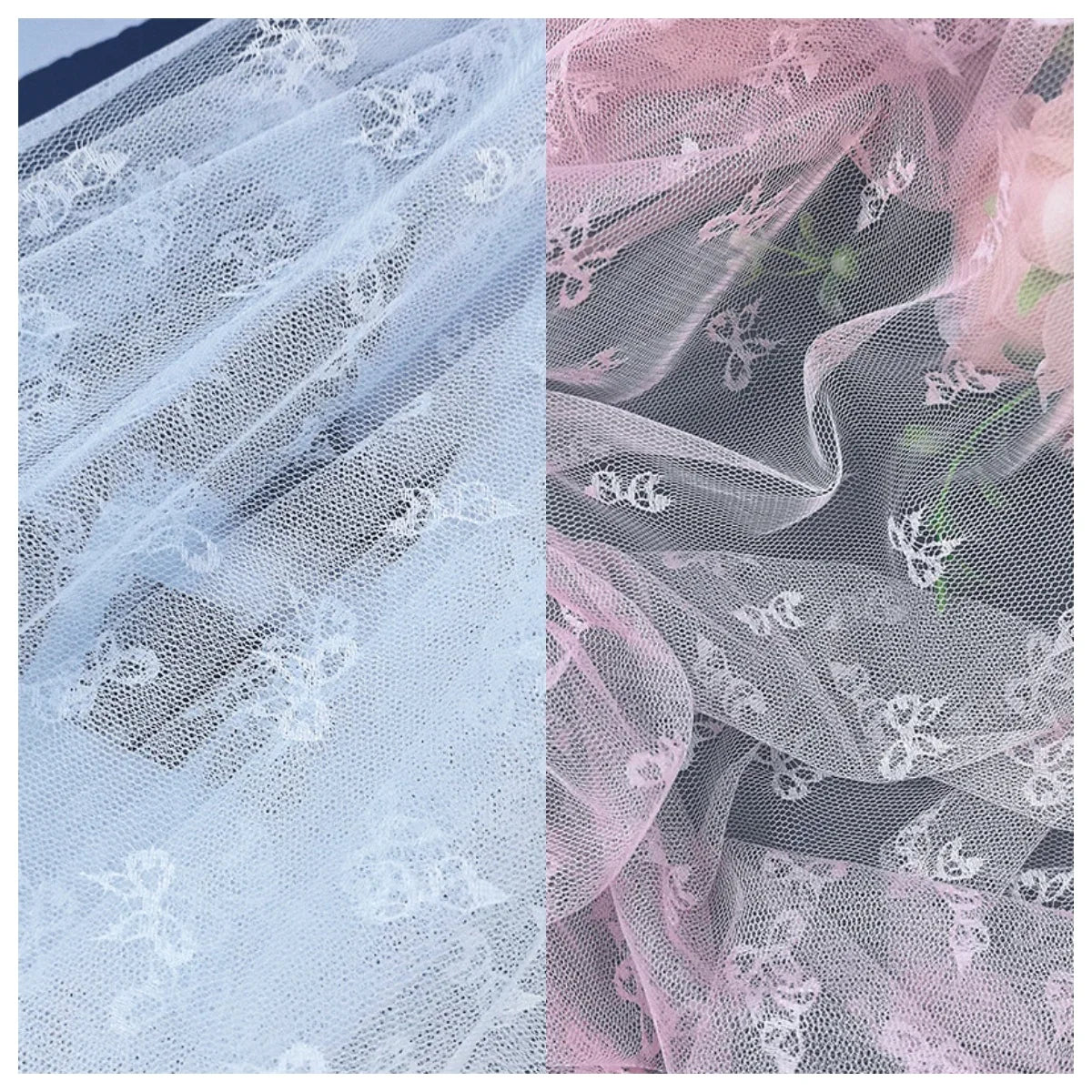 قماش دانتيل مجوف بعقدة فيونكة - قماش شبكي جاكار للملابس الداخلية 145 سم