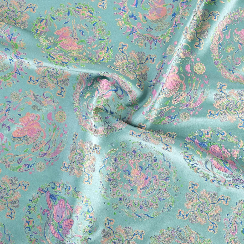 قماش جاكار بروكار أنيق - مادة بنمط تقليدي