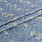 قماش جاكار بروكار بخيوط ذهبية فلكية - نمط سماوي