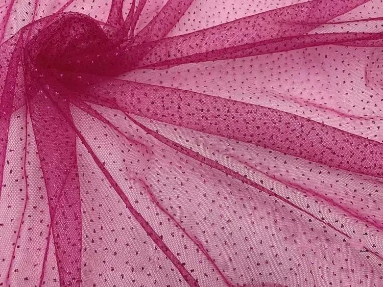 High-quality Blue Black Purple Champagne Colored Headdress, Hot Stamping Gold Spray Shiny Film Wedding Dress Soft Tulle Fabric