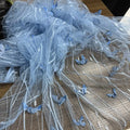 3D Butterfly Embroidered Lace - Sheer for Wedding Dress & Stage Backdrop