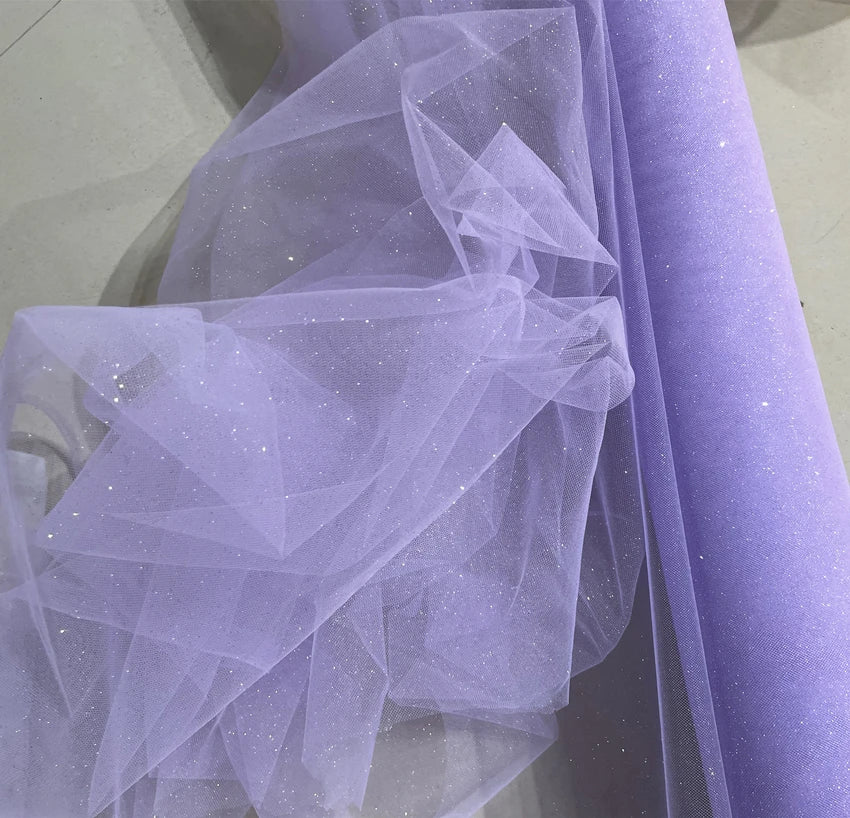 Champagne Glitter Crystal Mesh Tulle - Shiny for Wedding Dress Backdrops