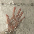 Encaje de malla bordado copo de nieve encaje vestido de novia bordado plano fotografía fondo DIY cortinas mantel vestido velo