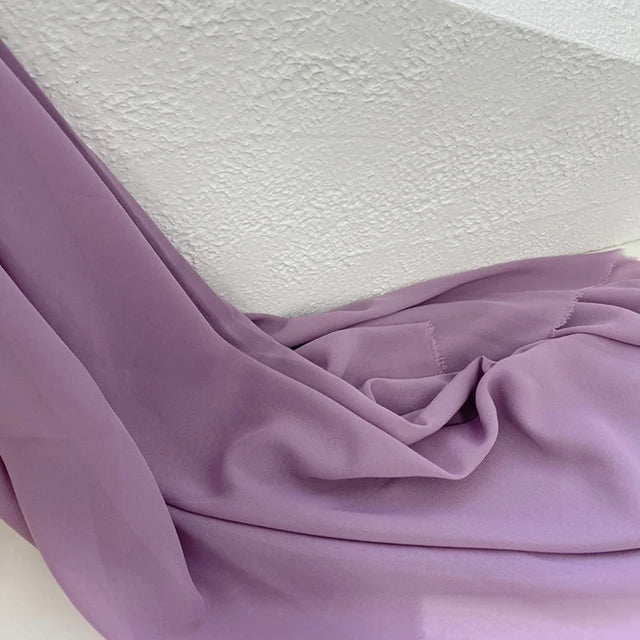 قماش شيفون للفساتين والتنانير والقمصان والملابس والديكورات ومشاريع الخياطة اليدوية، باللون الوردي والأرجواني