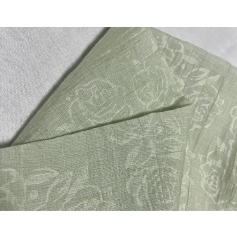 Soft Pleated Rose Fabric - Natural Fiber for Evening Gowns & Bridal