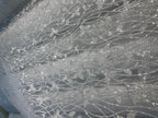 New Shiny Leaf Spray Silver Hot Stamping Transparent Mesh Wedding Dress Fabric Fabric Clothing Accessories