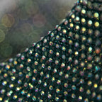 Diamond Rhinestone Stretch Tulle - Elegant for Evening Gown & Custom Design