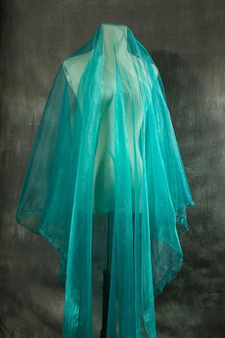 Iridescent Gradient Organza Mesh Fabric - Fairy Gold Sheer Material 150cm