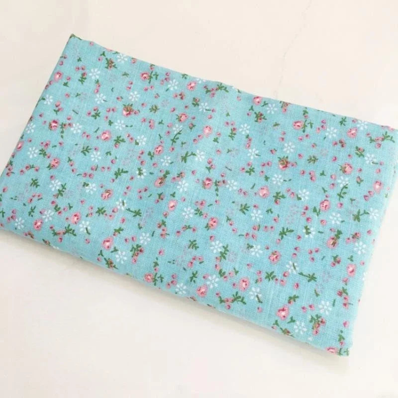 Tela de algodón puro con estampado floral campestre para ropa de bebé, vestidos, costura hecha a mano, acolchado DIY y manualidades de algodón suave.