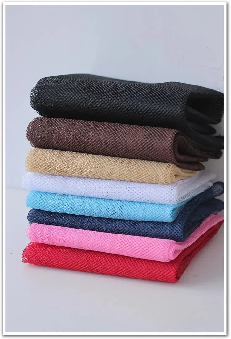 Single-color thickened mesh fabric polyester fabric sewn bags collage bags DIY handmade fabric