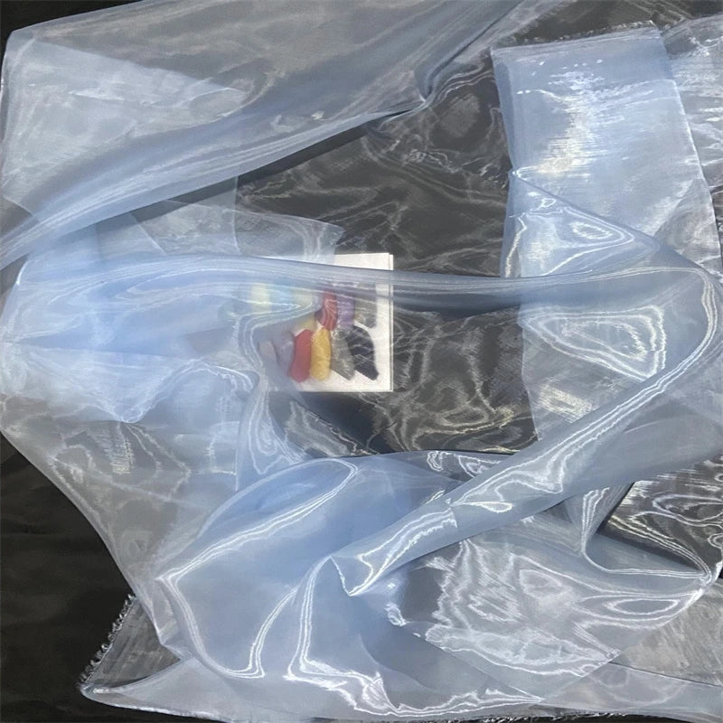 Vestido de hilo ligero de malla suave con agua líquida, tela Hanfu Super Fairy DIY, diseño de perspectiva de hilo fluido para boda