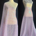 Mermaid Fish Scale Sequin Lace Mesh Fabric - Iridescent Holographic