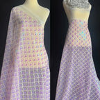 Mermaid Fish Scale Sequin Lace Mesh Fabric - Iridescent Holographic