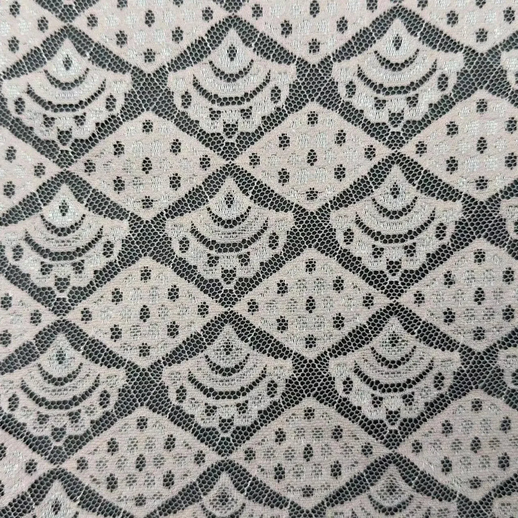 Factory Direct Sales 2025 Spring And Summer New Lace Bra Women's Dress Wedding Dress Nylon Elastic Geometric Lace Fabric