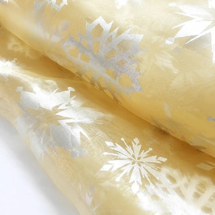 فستان زفاف حريري سهرة من يوجين لتصفيف الشعر، مصنوع من قماش تغليف فضي متين وسهل التنظيف، مصنوع يدويًا من قماش عيد الميلاد