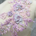 18 color candy color series 3D nail bead glitter wedding dress dress children's clothing DIY lace flower stickers accessories