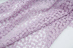 Violet Orchid Star Net Fabric With Gold Silk Thread Purple Rose Embroidered Lace Fabric For Dress DIY Cheongsam Gown Decoration