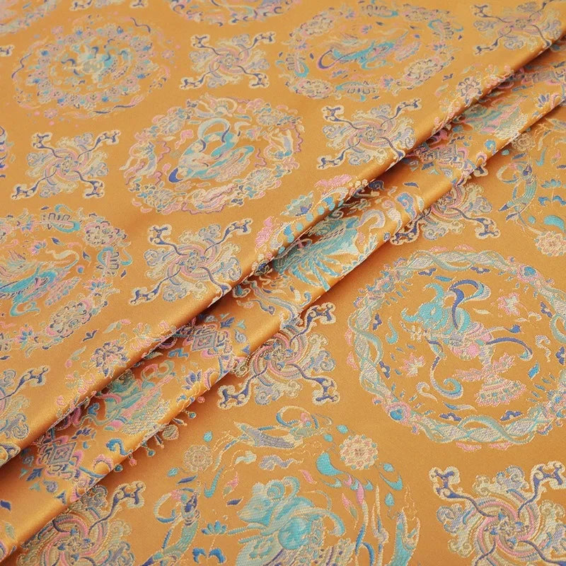 قماش جاكار بروكار أنيق - مادة بنمط تقليدي