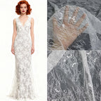 White Lace Mesh - Elegant for Wedding Veils & Table Decorations
