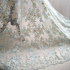 Color Block Embroidery Lace Fabric - Elegant Material 135cm - fabric photo 3