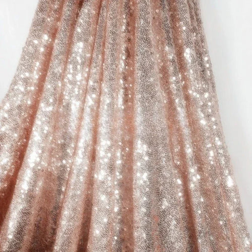 Champagne Gold 3MM Encrypted Sequin Fabric - Shiny Material 130cm - fabric photo 1