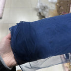 Tela de malla de gasa ligera con efecto niebla, hilo de tul azul suave, velo de fondo DIY, vestido de novia, tul de hadas, material de decoración nupcial