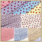 Tela opaca con estampado de fresas y burbujas de algodón de imitación para vestidos largos florales, protección solar, puños, decoración DIY