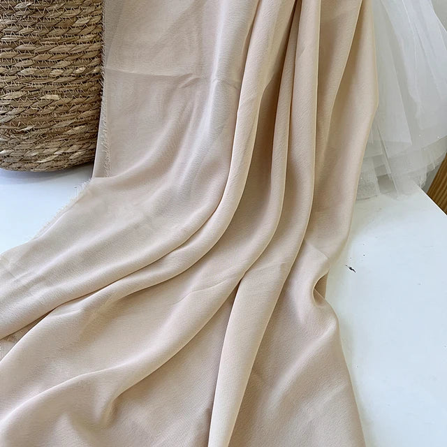 قماش شيفون للفساتين والتنانير والقمصان والملابس والديكورات ومشاريع الخياطة اليدوية، باللون الوردي والأرجواني