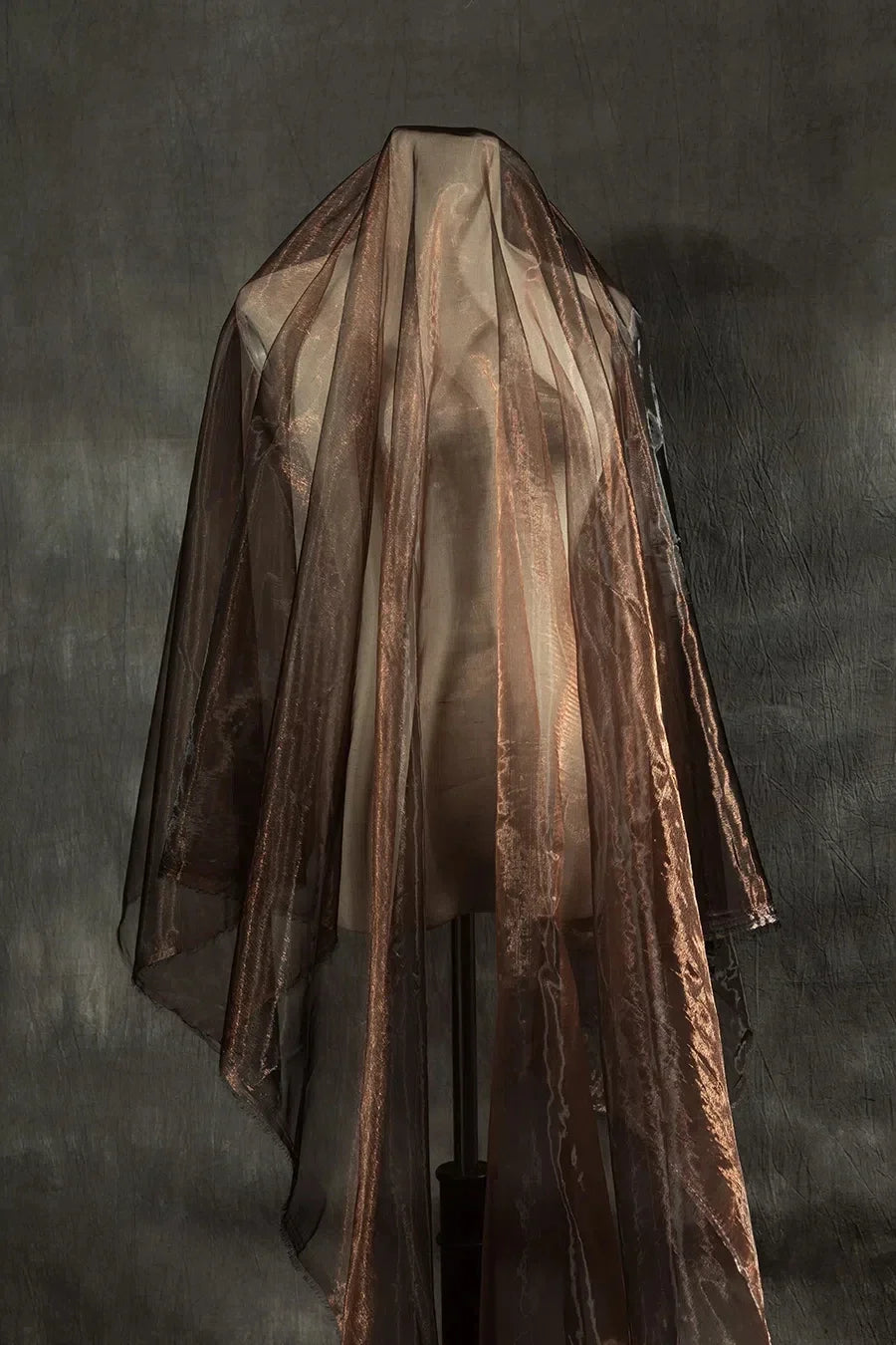 Iridescent Gradient Organza Mesh Fabric - Fairy Gold Sheer Material 150cm