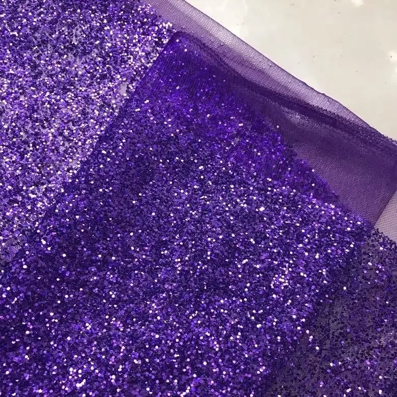 قماش شبكي من الترتر الذهبي اللامع - مادة شبكية لامعة 130 سم