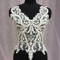 Bead Lace Collar Flower Back Patch - Luxury for Bridal Wedding Dress