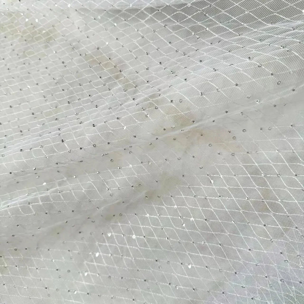 قماش شبكي على شكل ماسة مكون من 7 ألوان، أنبوب خرز ذهبي، قماش تطريز، ملابس أطفال، فستان زفاف، قماش