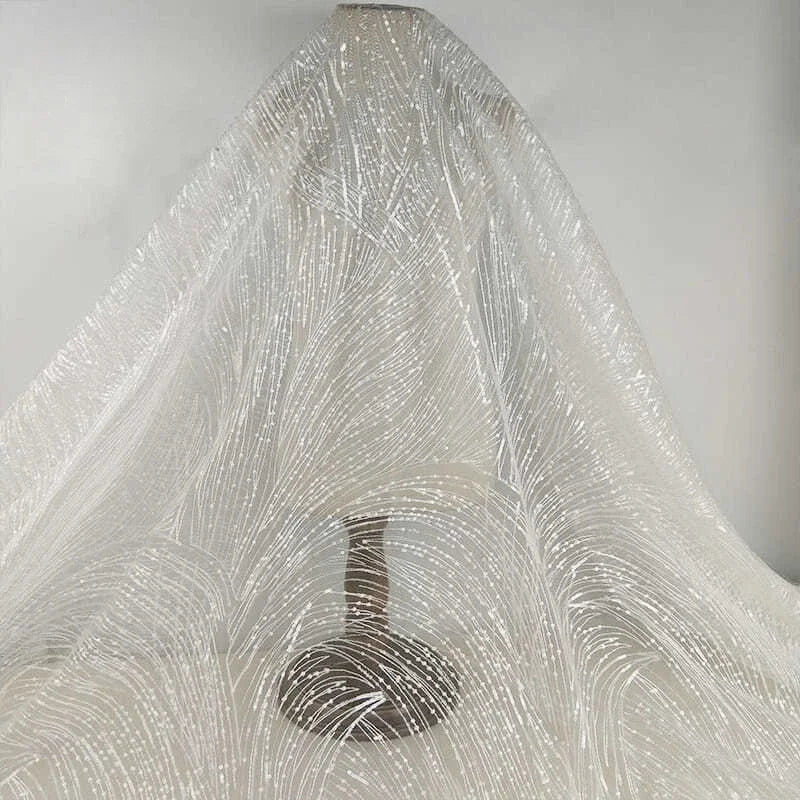 Exquisite Sequin Embroidered Water-Soluble Mesh - Wedding Dress Lace
