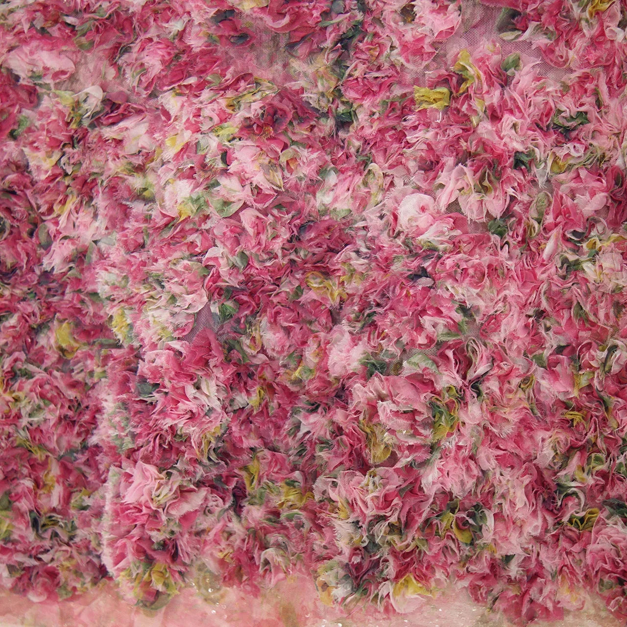 Three Dimensional Floral Mesh Fabric Layered Petal Tulle Fabric For Dress Gown Handmade Craft DIY Stage Performance Decoration