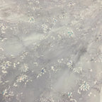 Nueva gasa de malla con bordado de cuentas, bordado floral, tela de gasa de encaje para falda de primavera y verano para mujer, diseñador senior al por mayor