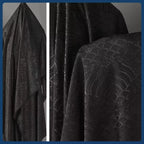 قماش جاكار مموج - خامة فستان أنيقة ومزخرفة 135 سم