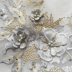 18 color candy color series 3D nail bead glitter wedding dress dress children's clothing DIY lace flower stickers accessories