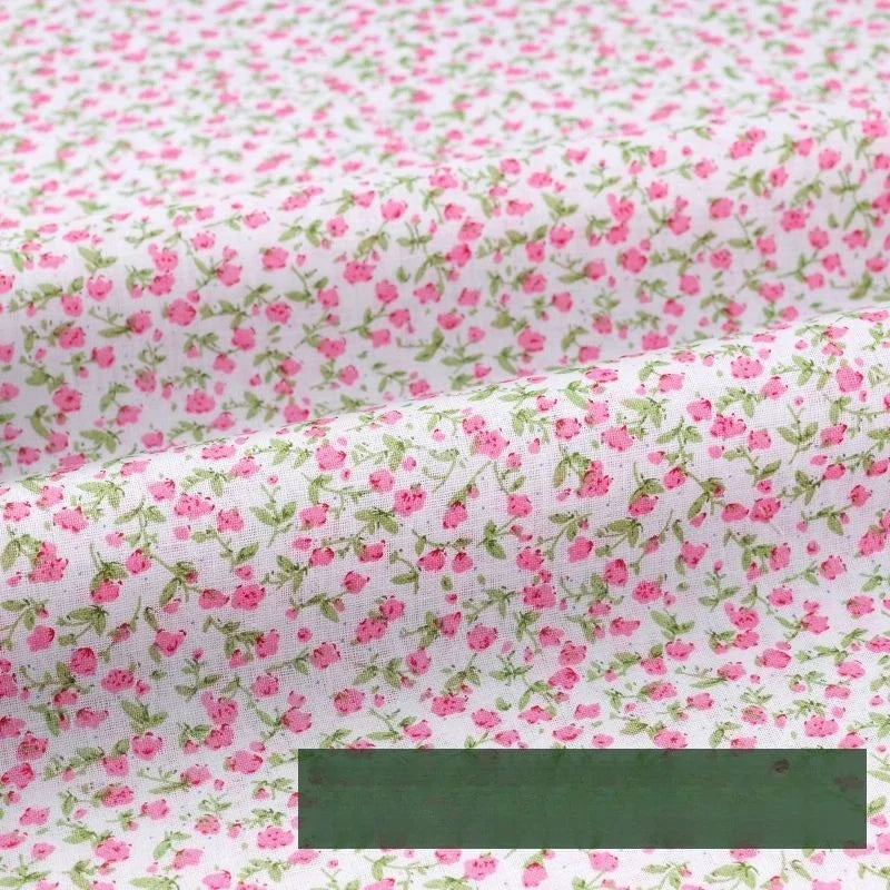 Tela rústica de algodón con pequeñas flores - Material para manualidades de ropa de bebé (160 cm)