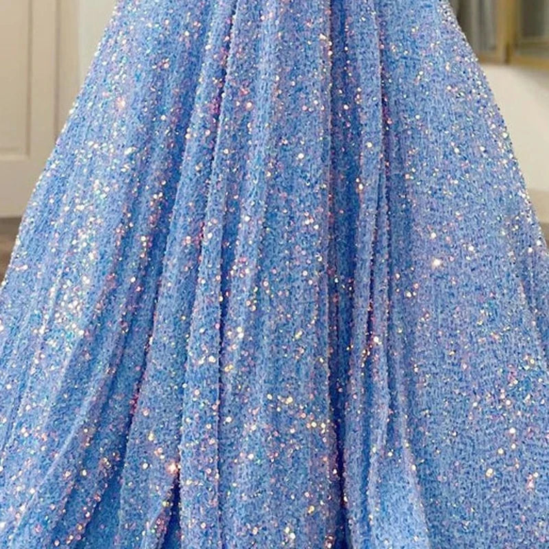 New Velvet Sequin Fabric for Evening Prom Dress Shining Reflective Wedding Decoration Clothes Material Party Special Events