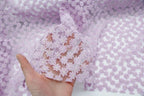 Violet Orchid Star Net Fabric With Gold Silk Thread Purple Rose Embroidered Lace Fabric For Dress DIY Cheongsam Gown Decoration
