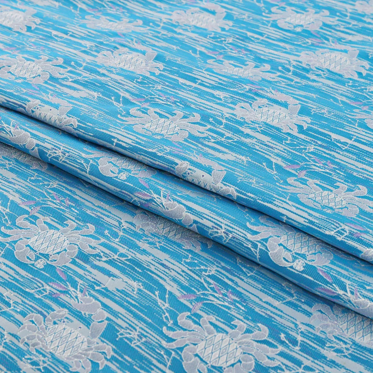 قماش جاكار بروكار بخيوط ذهبية فلكية - نمط سماوي