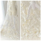 Colorful Floral Lace Trim - Stretch Embroidered for Bridal & Dance