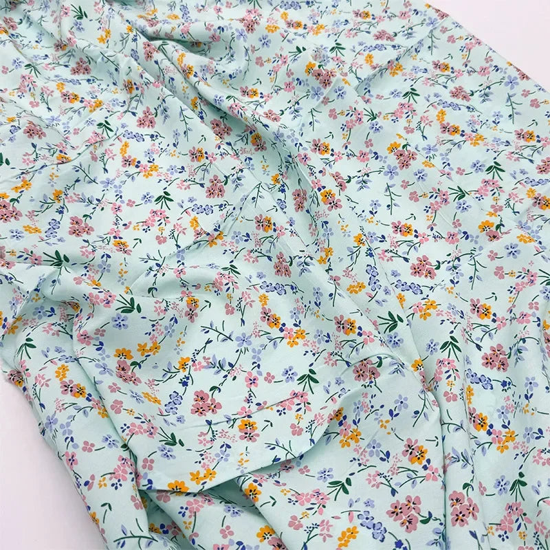 قماش قطني كتان مطبوع بنمط زهور فنية مرسومة بالزيت لخياطة غطاء الطاولة والستائر والديكور الداخلي