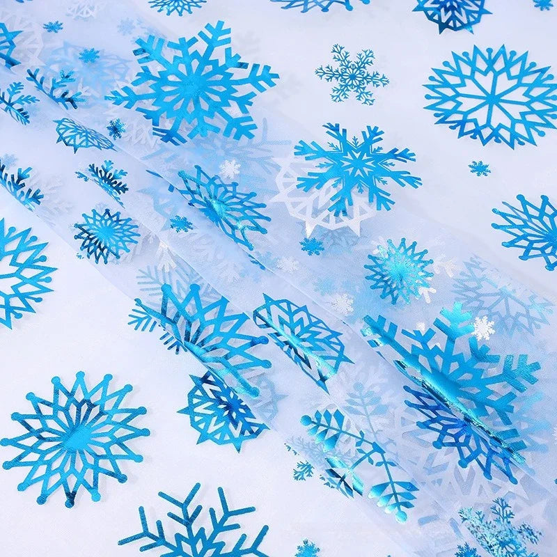 Organza de copo de nieve Bronzi, vestido infantil, accesorios para el cabello, malla navideña, accesorios decorativos para el día de San Valentín, nuevo